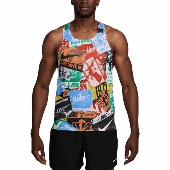 Nike Fast Run Energy Dri-Fit Running Graphic Singlet Tank Men Medium HJ4160-803 - Picture 1 of 9